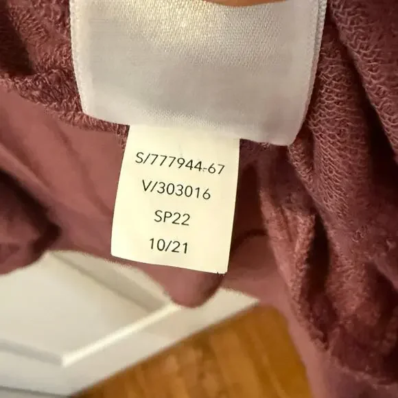 Athleta Pranayama Wrap Long Line Cardigan Medium Tawny Rose Mauve Lounge Cozy - Picture 9 of 13